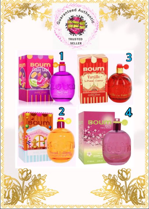 Jeanne Arthes Boum Candy Land/Vanille Sa Pomme d’Amour/Sweet Lollipop/Green Tea Cherry Blossom EDP 100ml for Women (Retail Packaging) - BNIB Perfume/Fragrance