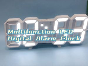 【Lowest Price】3D LED Digital Clock Luminous Fashion Wall Clock Multifunctional Creative USB Plug in Electronic Clock Home Decoration