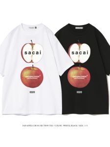 เสื้อยืดคอกลมแขนสั้นผ้าฝ้ายแท้ Undercover สำหรับผู้ชาย ฤดูร้อน 2025 ดีไซน์น่ารัก สไตล์หวาน ทรงหลวม ลายดอกไม้