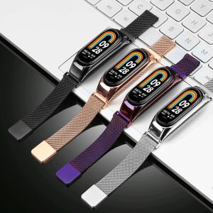 สาย Mi Band 9 8 สายรัดข้อมือ โลหะ สเตนเลส Milanese สําหรับ Xiaomi Mi Band 9 8 NFC สายรัดข้อมือ สร้อยข้อมือ สําหรับ Xiaomi Band 8 miband9