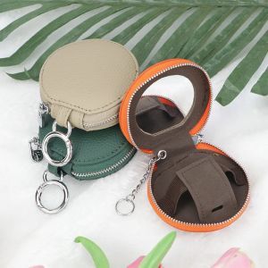 Royal Bagger กระเป๋าหูฟังพวงกุญแจหนังแท้มินิสร้างสรรค์ Dompet Koin กระจกกระเป๋าเครื่องสำอางขนาดเล็ก2668