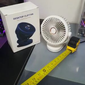 15000 Milliampere (MA) Clip Electric Fan Portable Quiet Design Fan Strong Wind USB Desktop Fan Stroller Fan Lasting Heat Reduction