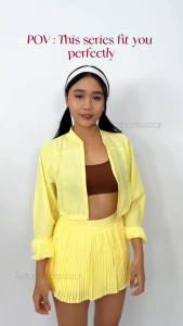 LEILANI SERIES PADEL TENNIS JACKET + SKORT ROK CELANA OLAHRAGA WANITA (dijual terpisah)