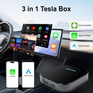 3 in 1 Android 16 Tesla Box Support Wireless CarPlay Android Auto Install Appsfor Tesla Model 3 Model Y Model S Model X 8+128G