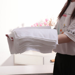 Hotel Hotel Bathhouse Bath Hot Spring Disposable Towel Hair Salon Beauty Pedicure Absorbent White Bath Towel Lint-Free