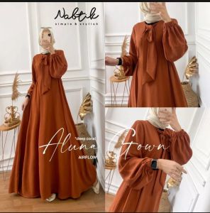 Gamis aluna cringkle air flow premium gown series