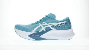 ASICS Men MAGIC SPEED 4 Running Shoes in Stillwater/White