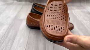 Giày Hè Nam Giày Nam Thoáng Khí Da Bò Đế Cao Su Khâu Siêu Bền Chống Nước Tốt - Bảo Hành 1 Năm