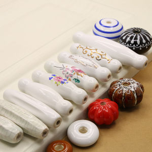 Cabinet Door Ceramic Pumpkin Handle Furniture Accessories Modern Simple Pastoral Craft Handle Knob 柜门陶瓷南瓜拉手 家具配件 现代简约田园工艺 把手 扣手 FUNIANQI