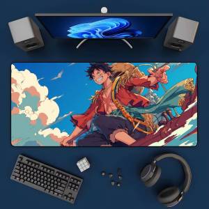 Bandai | One Piece Straw Hat Pirates Anime Gaming Mouse Pad Large Rubber Keyboard Desk Mat With 2MM Stitched Edge Design