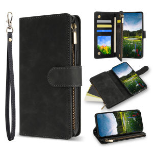 Wallet Multi-card Zipper Kickstand Magnetic Flip Leather Case For iPhone Air 17 Pro 17 Pro Max Shockproof Protective Card Bag