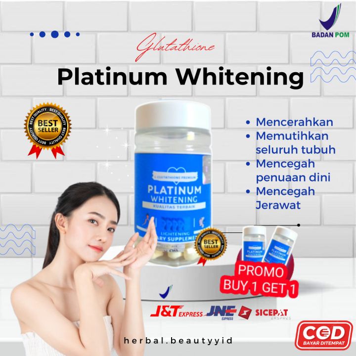 Platinum Whitening 100% ORI glutathione | Memutihkan dan mencerahkan kulit  BPOM | Lazada Indonesia