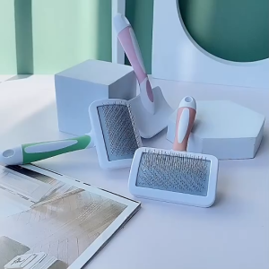 Eco-Friendly Stainless Steel Pet Grooming Plastic Slicker Brush Effective Hair Removal for Dogs Cats