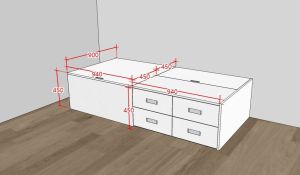 Storage bed frame customize singapore /single size storage bed