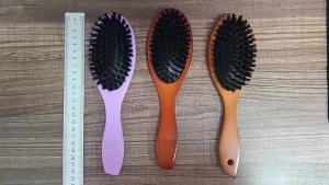 Natural Boar Bristle Brush Comb Anti-Static Oval Hairdressing Hair Styly Comb Wood Woman Hairbrush