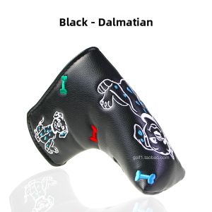 DOMINANT 1 | Cartoon Spotted Dog and Frog Embroidered Waterproof Golf Putter Cover