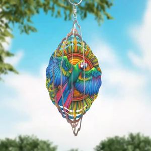 CIFbuy | Bohemian Butterfly Mandala Wind Chime Outdoor Garden Yard Art Blue Green Symmetrical Design Meditation Yoga Gift Patio Lawn