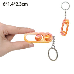 Fidget Spinner Keychain Anti-Anxiety Stress Relief Toy Portable Finger Rotation Fidget Toy Keyring for Adults Kids Autism