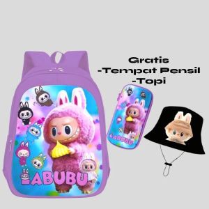 Tas Ransel Labubu 3in1 Tas Ransel Sekolah Anak PAUD TK SD