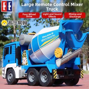 Double E | Super Large Double Eagle Childrens Toy Concrete Mixer Truck Remote Control Engineering Vehicle Dump Concrete Tank Car Playset