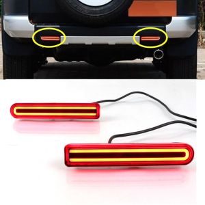 2 Đèn Sương Mù LED Đỏ Tích Hợp Xi Nhan Tuần Tự Cho Toyota FJ Cruiser 2007-2022 Chức Năng Kép Làm Đèn Phanh Sau Và Đèn Chiếu Xa