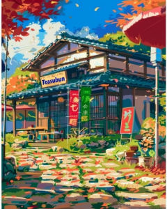 DIY Painting By Numbers Kits Architectural Landscape Paint with Numbers Handiwork for Home Artwork Art