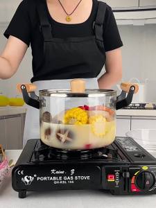 High-Temperature Resistant Glass Soup Pot