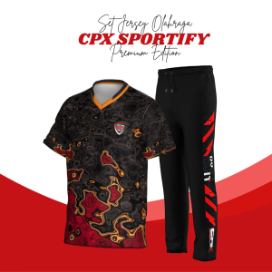 Cpx Sport Set Running Jersey Baju Lari Lengan Pendek Plus Celana Pria Training Panjang