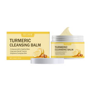 EELHOE Ginger Lemon Makeup Remover Cleansing Facial Non-Tightening Gentle Makeup Face Eye Lip Makeup Remover Turmeric Cleansing Balm Turmeric Cleansing Balm Makeup Remover Moisturizing Facial Pore Cleaning the Skin Refreshing Lemon Makeup Remover Balm