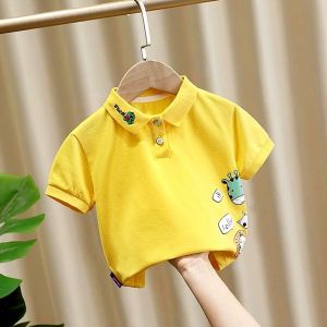 New 2023 Childrens Summer Thin Short Sleeve Polo Shirt for Boys Baby T-Shirt Trendy Clothes Sport Fitness Fans Supplies