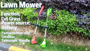 Alat Pemotong Rumput Kabel Cordless Lawn Mower Grass Trimmer Taman Alat Potong Rumput Listrik 12V/398V/598V Baterai Portable / Mesin Potong Rumput Tanaman Rumah Batrai