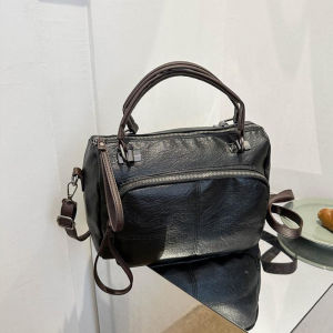 กระเป๋าพาดลำตัวนุ่มลำลองกระเป๋าถือ PU สำหรับความจุขนาดใหญ่สำหรับผู้หญิงมีซิปด้านในช่องเก็บของแข็ง2024