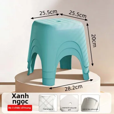 Đôn nhựa dày chống trượt phù hợp cho người lớn có thể xếp chồng