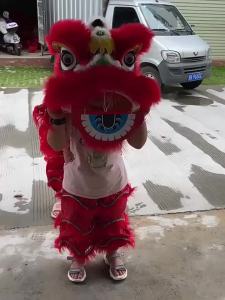 Wool Lion Dance Head Blink Set เด็กพลาสติกเชิดสิงโตเชิดสิงโตสิงโตใต้การแสดงเชิดสิงโตคู่