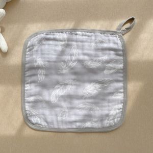 Baby Muslin Square Towel Bamboo Cotton Absorbent Breathable Newborn Face Wash Towel PP Towel Comfortable Soft Fabric for Infants