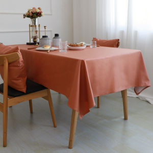 Nordic Style Tablecloth Cotton Linen Fabric Japanese Style Dining Tablecloth Rectangle Waterproof Oilproof No Wash Tea Table Mat