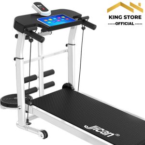 Máy chạy bộ cơ đa năng kèm bàn xoay hông có đồng hồ đo các chỉ số sức khỏe phù hợp tập gym tập thể dục King Store máy đi bộ tại nhà KR01