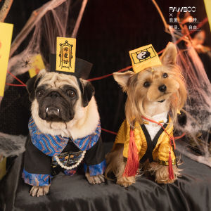 ชุดคอสเพลย์ Zombi PAWBOO สำหรับแมวและสุนัข ชุดฤดูร้อน ผ้าโพลีเอสเตอร์ ชุดฤดูใบไม้ผลิ ฤดูร้อน ฤดูใบไม้ร่วง ฤดูหนาว สไตล์จีน