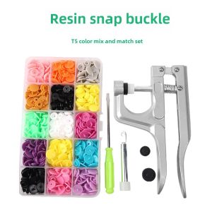 Nhựa Nhựa Bốn Nút Em Bé Tự Làm Quần Áo Nút Ẩn Lắp Đặt Bộ Dụng Cụ Vải Gia Đình Dụng Cụ May Vá Và Thành Phẩm