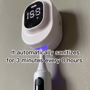 Mola UV Toothbrush Sanitizer - Kills 99.9% Bacteria and Viruses | Wall-mounted Toothbrush Holder