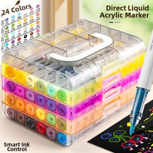 OUKUMAN | Direct Liquid Waterproof Permanent Markers and Watercolor Pens Color