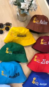 Topi Bucket Karakter Anak Topi anak Karakter Hewan Geratis Costum Nama anak laki laki permpuan