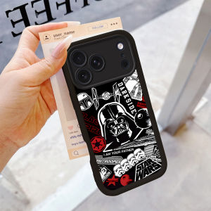Star Wars | S-Star Wars M-Mandalorian Vader Phone Case for iPhone 11 12 13 14 15 16 17 E Pro Max Plus Mini Lens Protective Black Soft Shell