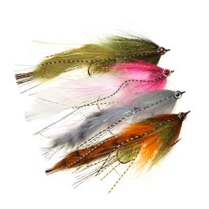 5.9" Double Hook Fly Articulated Big Streamer Lure Fly Fishing Flies for Saltwater Fishing Sea Bass Trout Pike Stripers Tarpon
