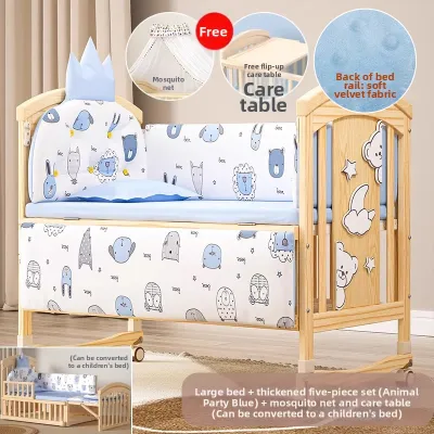 AILIQI | Multifunctional Paint-free Mobile Baby Crib