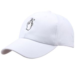 Adjustable Cotton Baseball Caps with Hand Rose Love Gestures for Men Women Fashion Snapback