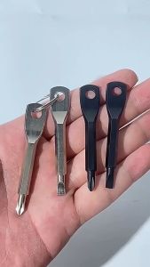 Portable Phillips Slotted Screwdriver Key Ring Keychain Mini Pocket Cross Screw Driver Repair Tool