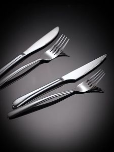 304 Stainless-Steel High-Quality Thickened Tableware Cutlery Table Fork Spoon Knife Chopsticks Utensils Dinnerware Flatware
