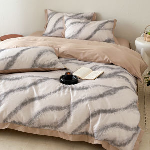 LUOLIQI | Elegant Cotton Four-Piece Bedding Set Single Double