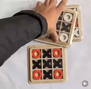 LJE XO Tic Tac Toe Board Game Educational Toys for Kids Toys Puzzle Leisure Table Game